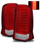 2005 Cadillac Escalade Red and Clear LED Tail Lights