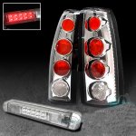 1998 Chevy 3500 Pickup Clear Tail Lights and LED Third Brake Light