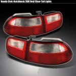 1995 Honda Civic Hatchback Red and Clear JDM Tail Lights