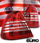 Mercedes Benz C Class 1995-2000 Red and Clear Euro Tail Lights