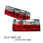 1983 BMW E30 3 Series Red and Clear Euro Tail Lights