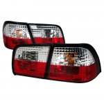 Nissan Maxima 1995-1996 Red and Clear Euro Tail Lights
