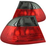 BMW 3 Series Coupe 1999-2001 Red and Smoked Euro Tail Lights
