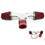 2001 Dodge Durango Polished Short Ram Intake with Red Air Filter