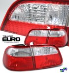 2000 Honda Civic Sedan Depo Red and Clear Euro Tail Lights