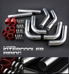 Universal 3 Inches Turbo Intercooler Piping Kit with Red Couplers