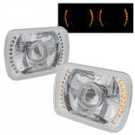 1981 Dodge Ram 50 Amber LED Sealed Beam Projector Headlight Conversion