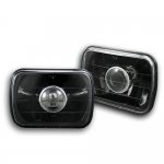 1986 Hyundai Excel Black 7 Inch Sealed Beam Projector Headlight Conversion