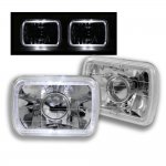 2001 Ford F350 White Halo Sealed Beam Projector Headlight Conversion