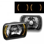 1988 Chevy Astro Amber LED Black Sealed Beam Headlight Conversion