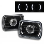 1998 Chevy Tahoe White LED Black Sealed Beam Projector Headlight Conversion