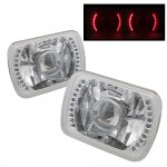 1984 Toyota Corolla Red LED Sealed Beam Projector Headlight Conversion