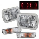 1997 Toyota Tacoma Red LED Projector Headlight Conversion and Bumper Lights