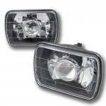 1994 Chevy 1500 Pickup Black Chrome Sealed Beam Projector Headlight Conversion