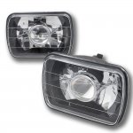 1990 GMC S15 Black and Chrome Sealed Beam Projector Headlight Conversion