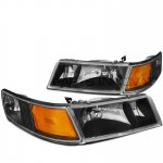 Mercury Grand Marquis 1998-2002 Black Euro Headlights