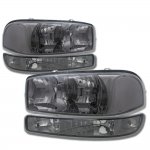 2005 GMC Sierra Smoked Clear Headlights and Bumper Lights