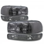 2003 GMC Sierra 2500HD Smoked Clear Headlights and Bumper Lights