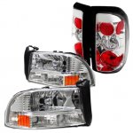 1998 Dodge Dakota Chrome Headlights and Tail Lights