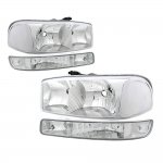 2001 GMC Sierra 2500 Clear Headlights and Bumper Lights