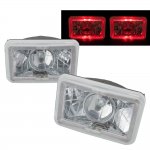 1982 Dodge Challenger Red Halo Sealed Beam Projector Headlight Conversion
