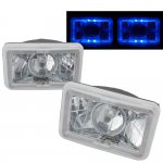 1987 Chevy C10 Pickup Blue Halo Sealed Beam Projector Headlight Conversion