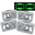 1986 Buick Regal Green Halo Sealed Beam Projector Headlight Conversion Low and High Beams