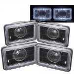 1984 Chevy Caprice Halo Black Sealed Beam Projector Headlight Conversion Low and High Beams