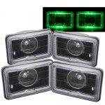 1987 Chevy C10 Pickup Green Halo Black Sealed Beam Projector Headlight Conversion Low and High Beams