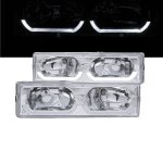 1996 Chevy 2500 Pickup Clear Headlights U-shaped LED DRL