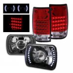 1990 Toyota Pickup Black Projector Headlights LED and LED Tail Lights