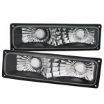 Chevy 2500 Pickup 1994-2000 Black Front Bumper Lights