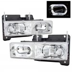1991 Chevy 2500 Pickup Halo Headlights Clear