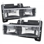 Chevy Blazer Full Size 1992-1994 Black Euro Headlights