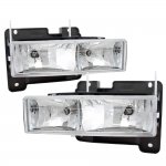 1989 Chevy 2500 Pickup Clear Euro Headlights