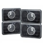 1984 Chevy Blazer 4 Inch Black Sealed Beam Projector Headlight Conversion Low and High Beams