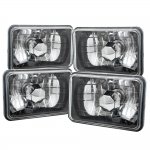 Cadillac Cimarron 1982-1985 Black Chrome Sealed Beam Headlight Conversion Low and High Beams