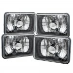 1983 Chevy C10 Pickup Black Chrome Sealed Beam Headlight Conversion Low and High Beams