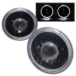 1965 Ford Mustang Black Halo Sealed Beam Projector Headlight Conversion