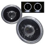 1978 GMC Suburban Black Halo Sealed Beam Projector Headlight Conversion