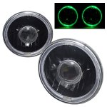 1969 Ford F100 Green Halo Black Sealed Beam Projector Headlight Conversion