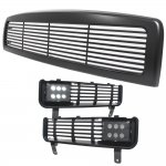 2002 Dodge Ram 2500 Black Grille and Bumper Grille with LED Fog Lights