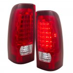 2002 Chevy Silverado 1500HD LED Tail Lights Red and Clear