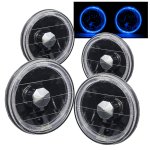 1965 Buick Skylark Blue Halo Black Sealed Beam Headlight Conversion Low and High Beams