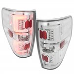 2013 Ford F150 Chrome LED Tail Lights Clear Tube