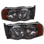 2002 Dodge Ram Smoked Euro Headlights