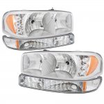 2005 GMC Sierra Chrome LED DRL Headlights and Bumper Lights