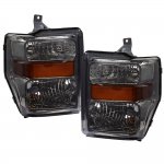 2009 Ford F250 Super Duty Smoked Headlights