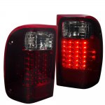 Ford Ranger 2001-2005 LED Tail Lights Red Smoked