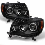 2005 Toyota Tacoma Black Halo Projector Headlights LED DRL